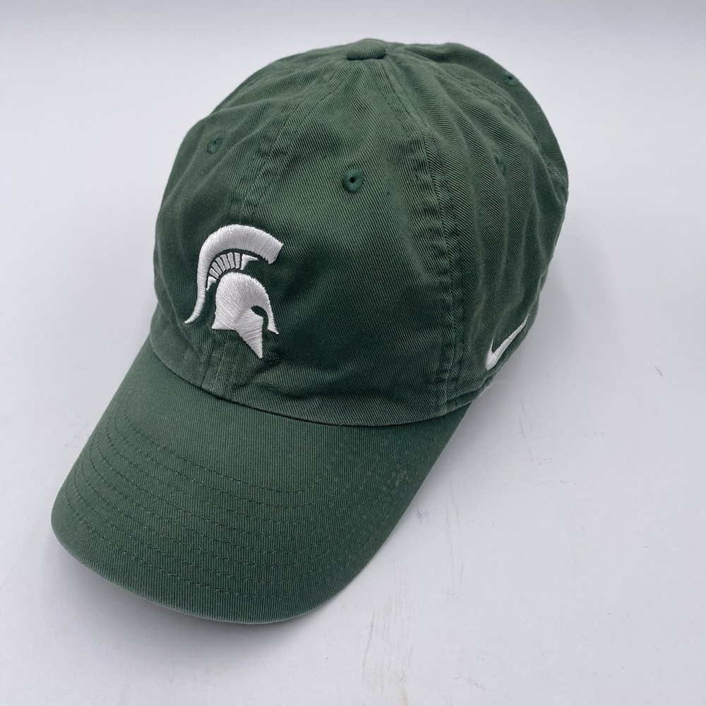 Michigan State Spartans‎ Hat Nike Heritage86 Cotton Dri Fit Green Strapback VGC